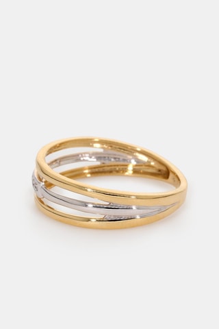 Bague - Or jaune 18 carats, Or blanc 18 carats et diamants