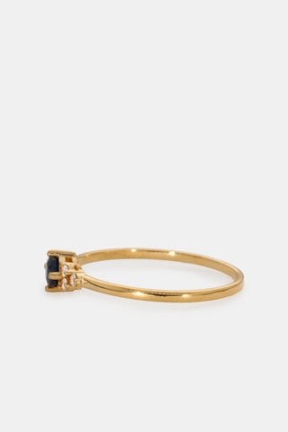 Bague - Or jaune 18 carats, saphir et diamants