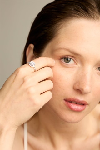 Bague - Or blanc 18 carats et diamants