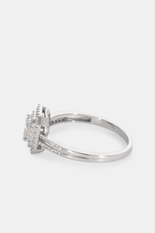 Bague - Or blanc 18 carats et diamants