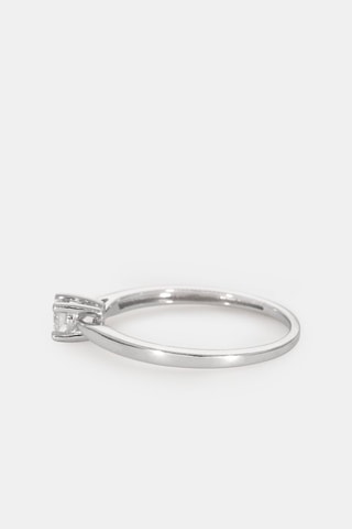 Bague - Or blanc 18 carats et diamant
