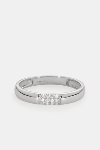 Bague - Or blanc 18 carats et diamants