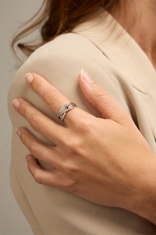 Bague - Or blanc 18 carats et diamants