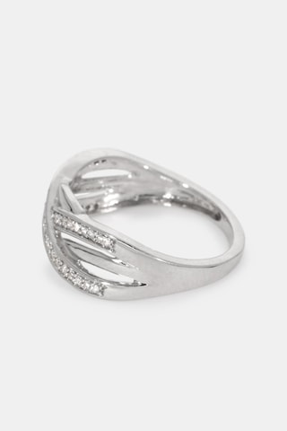 Bague - Or blanc 18 carats et diamants