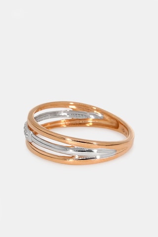 Bague - Or blanc 18 carats, or rose et diamants
