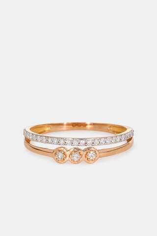 Bague - Or rose 18 carats et diamants