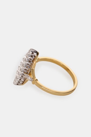 Bague - Or jaune 18 carats et diamants