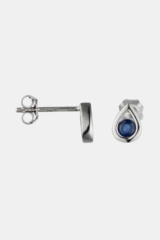 Puces - Or blanc 18 carats et saphir