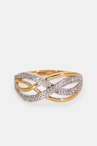 Bague - Or jaune et or blanc 18 carats