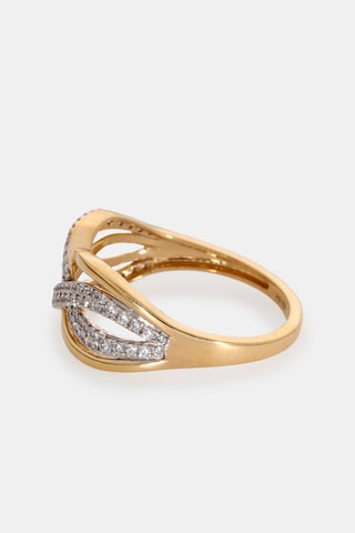 Bague - Or jaune et or blanc 18 carats