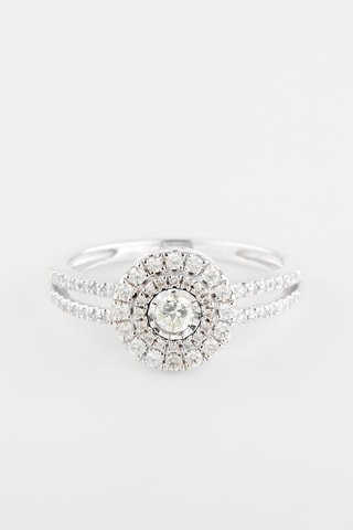 Bague - Or blanc et diamants