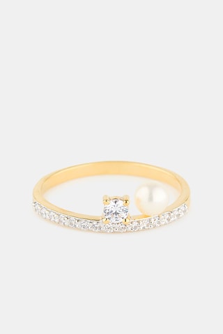 Bague - Or jaune et perle d’eau douce