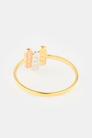 Bague - Or jaune, or blanc, or rose et diamants