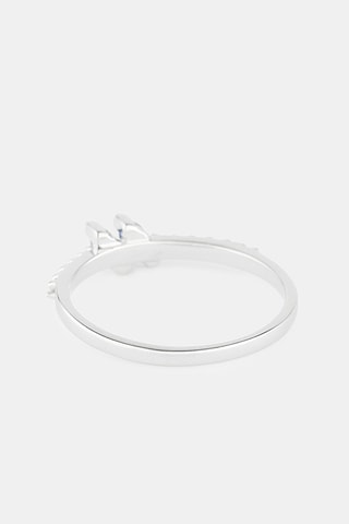 Bague - Or blanc, diamants et saphirs