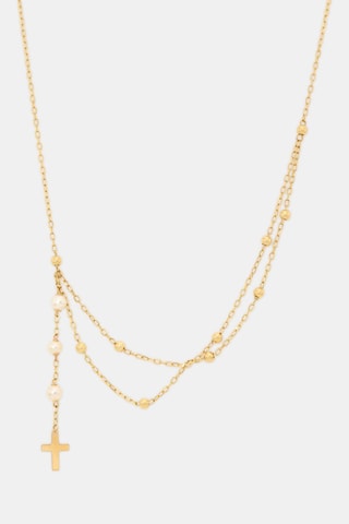 Collier - Or jaune et perle de culture