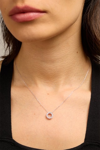 Collier - Or blanc 18 carats et diamants