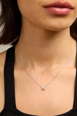 Collier - Or blanc 18 carats et diamants
