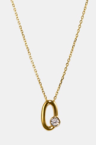 Collier - Or jaune 18 carats et diamant