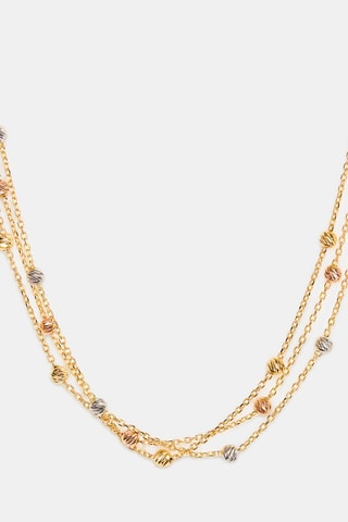 Collier - Or jaune, or blanc et or rose 18 carats