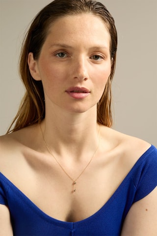 Collier - Or jaune 18 carats et diamant