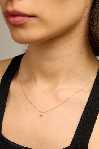 Collier - Or jaune 18 carats et diamant