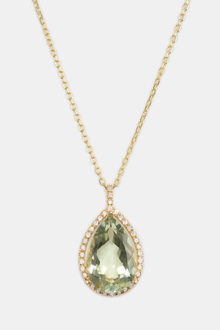 Collier - Or jaune 18 carats, améthyste et diamants