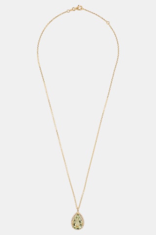 Collier - Or jaune 18 carats, améthyste et diamants
