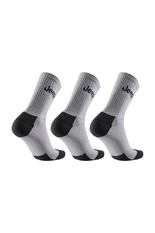 3 pares de meias - Cinzento e preto