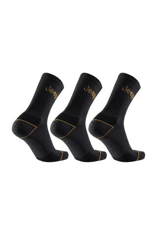 3 pares de meias - Cinzento-escuro