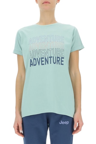 T-shirt  Verde-água e azul-marinho