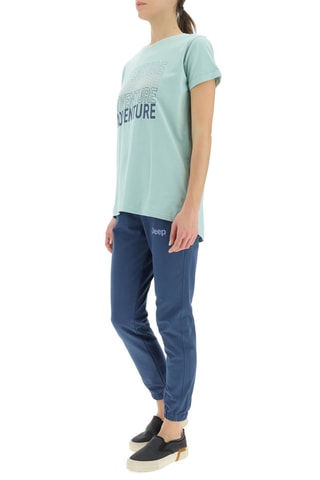 T-shirt  Verde-água e azul-marinho