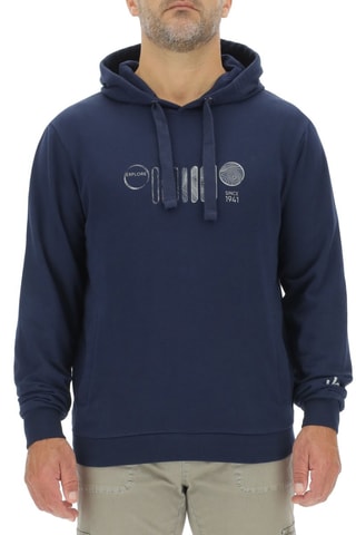 Sweat com capuz - Azul-escuro