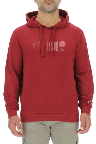 Sweat com capuz - Vermelho-escuro
