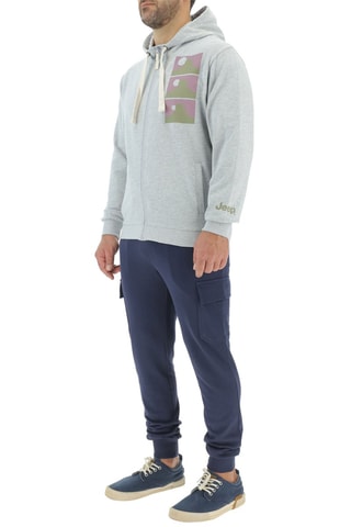 Sweat com capuz 
Cinzento