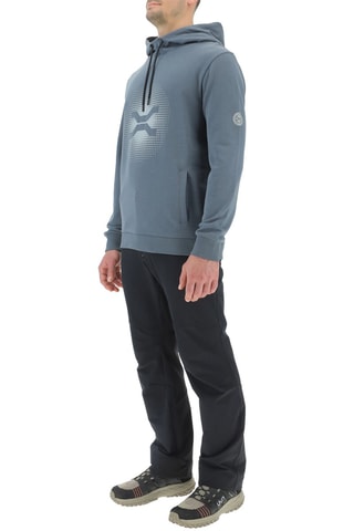 Sweat com capuz 
Azul-cinza