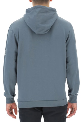 Sweat com capuz 
Azul-cinza