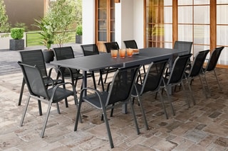 Conjunto de jardim extensível - Até 12 lugares