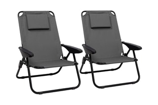 2 cadeirões de praia dobráveis - 90 x 61 x 54 cm