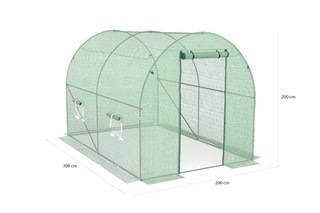 Estufa túnel de jardim - 300 x 200 x 200 cm - 6 m²