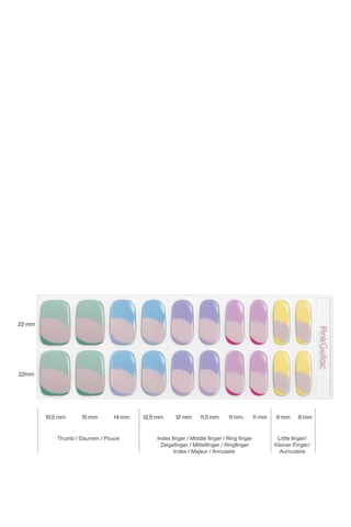 Autocolantes semi-permanentes para unhas - 022 Pastel Dream