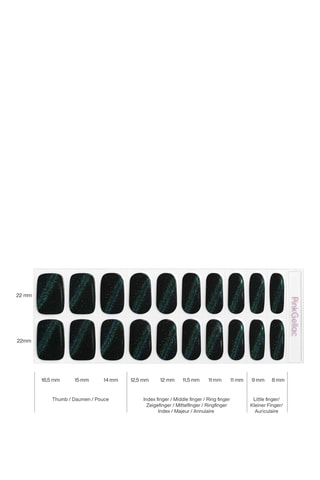 Autocolantes para unhas - 019 Cat Eye Black Onyx