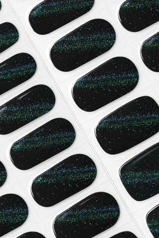 Autocolantes para unhas - 019 Cat Eye Black Onyx