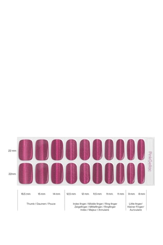 Autocolantes para unhas - 027 Cat Eye Flamenco Red