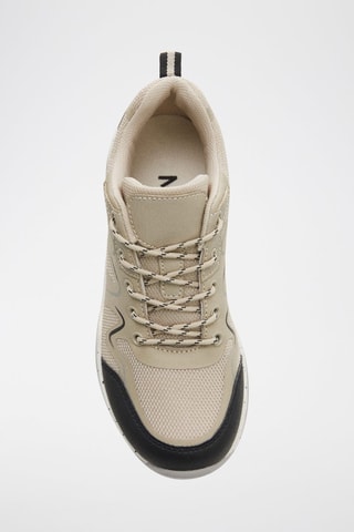 Tennis combinées à lacets - Taupe