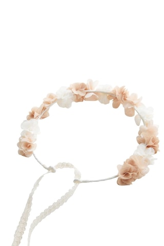 Serre-tête fleurs relief - Beige