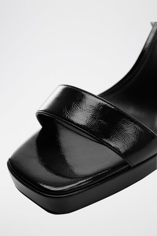 Sandales lanières talon - Noir