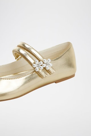 Ballerines métallisées - Doré