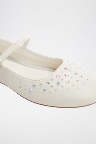 Ballerines à lanières - Blanc cassé