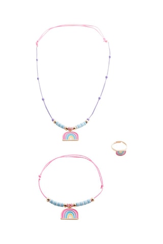 Ensemble collier, bracelet et bague - Lilas