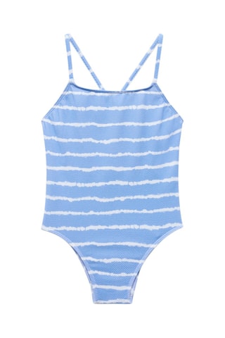 Maillot de bain imprimé tie-dye - Bleu